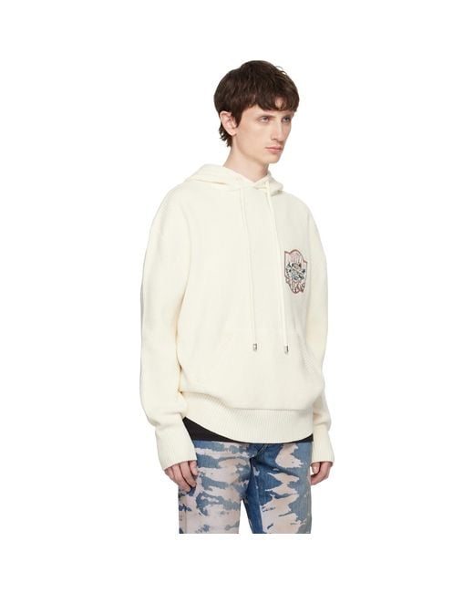 Amiri White Off- Chateau Sketch Hoodie for men