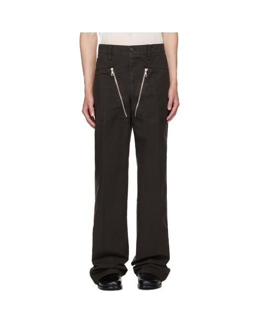 Dries Van Noten Black Paneled Trousers for men