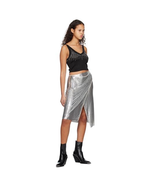 Rabanne Black Studded Tank Top