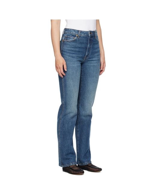 Khaite Blue 'The Danielle' Stretch Jeans