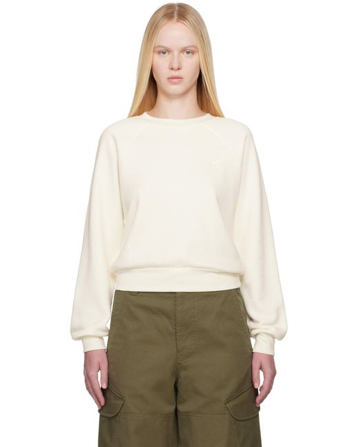 ÉTERNE オフホワイト シュランケン ラグラン スウェットシャツ Natural