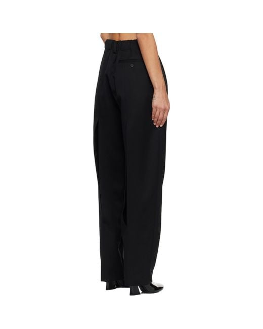 Givenchy Black Slashed Double Pleat Trousers