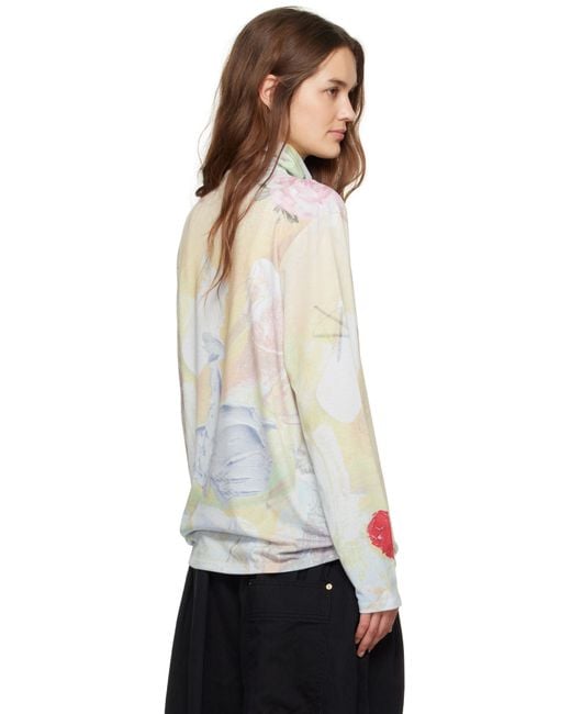 OPEN YY Multicolor Graphic Slouch Turtleneck