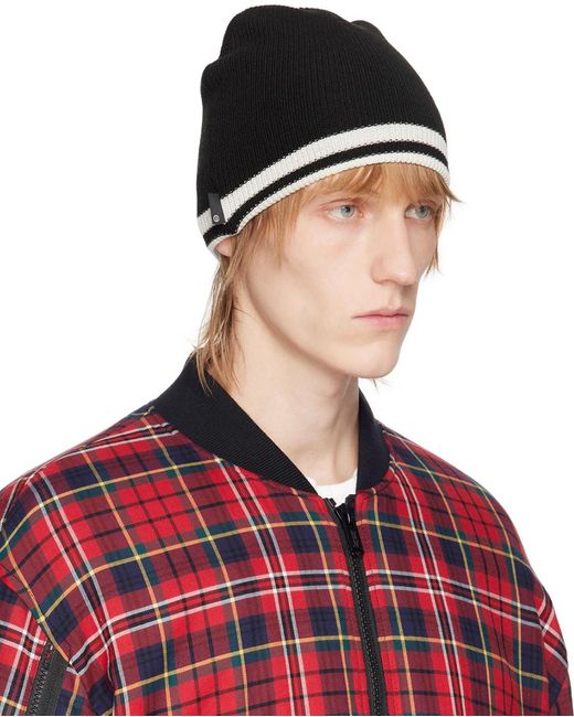 Undercover Red Striped Beanie for men