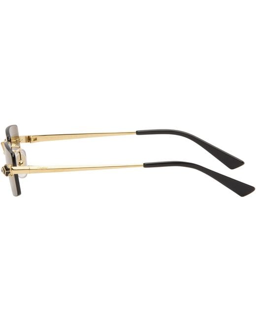 Cartier Black 'Panthère De Rectangular Sunglasses for men