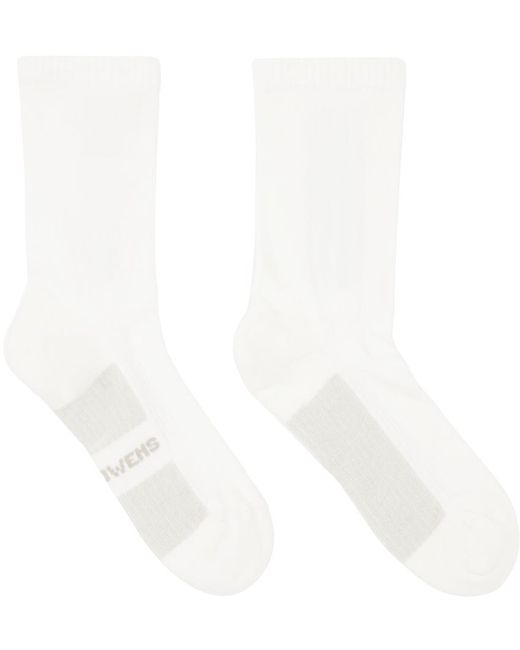 Rick Owens Off-white Glitter Socks for men