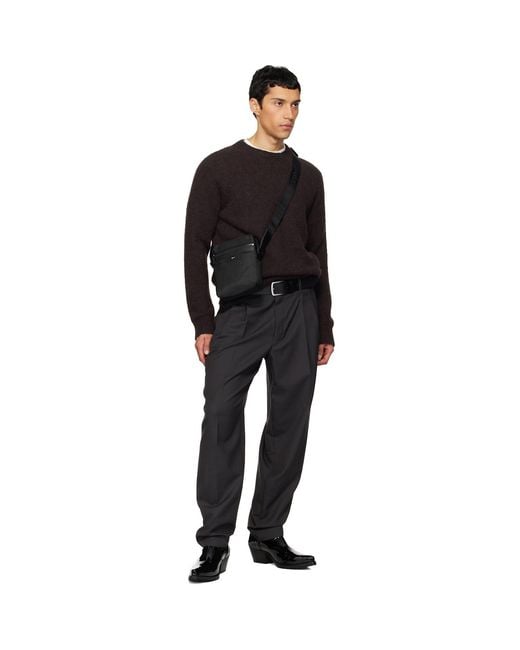 Boss Black Italian-Leather Logo-Engraved Belt for men