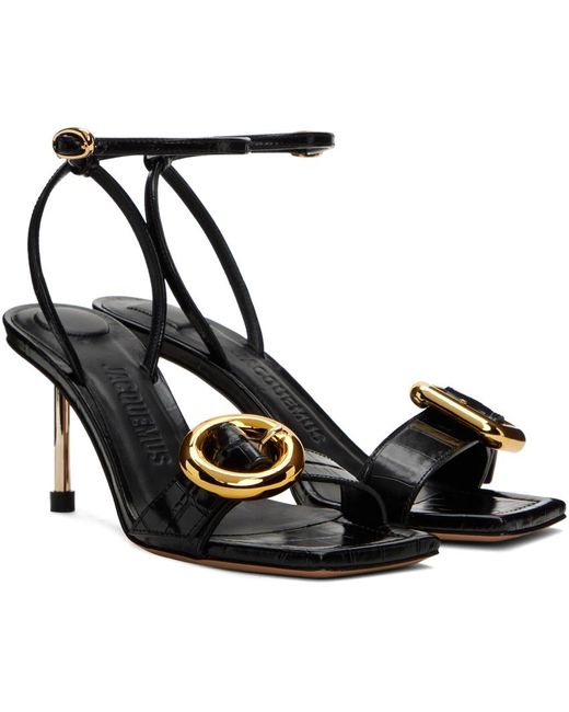 Sandales à talon aiguille 'les sandales regalo' noires - les sculptures Jacquemus en coloris Black