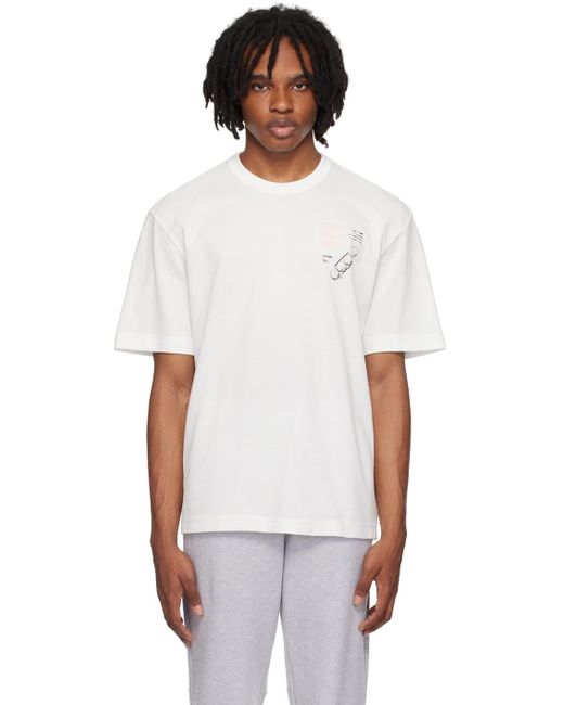 Lacoste White Graphic T-Shirt for men