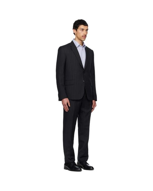 Paul Smith Black Tailored Two-Button Suit for men