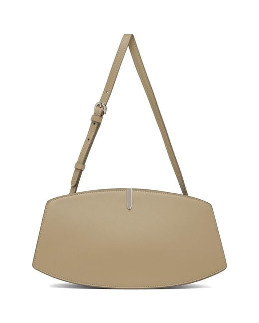 SAVETTE Natural Calfskin Florence Accordion Shoulder Bag