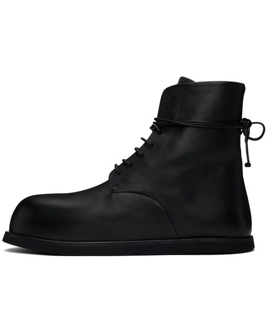 Marsèll Black Gigante Lace Up Ankle Boots for men