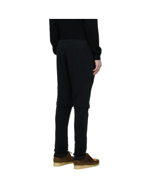 Greg Lauren Black Drawstring Lounge Pants for men