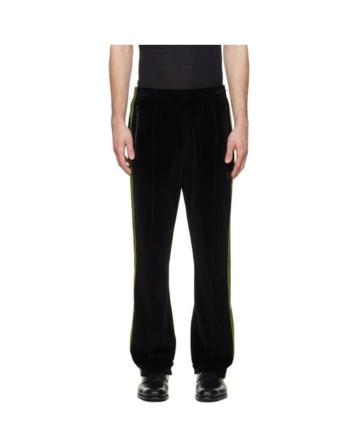 Needles Black Narrow Track Pants for men