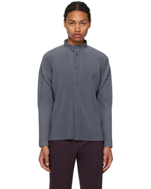 Homme Plissé Issey Miyake Black Homme Plissé Issey Miyake Gray Monthly Color October Shirt for men