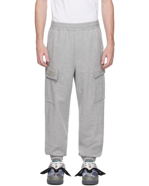 A Bathing Ape White Relaxed Fit Cargo Pants for men