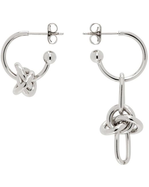 Justine Clenquet White Daria Earrings for men