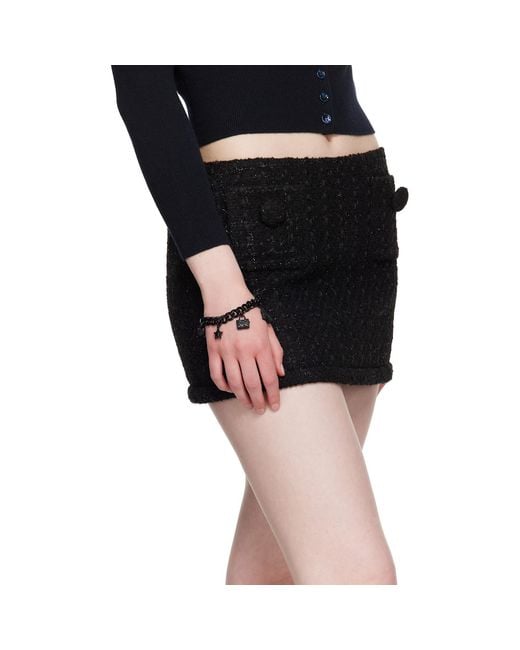 Marc Jacobs Black 'the Pavé Mini Icon Charm' Bracelet
