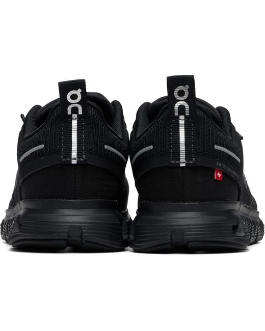 On Shoes Black Cloud 6 Waterproof Sneakers