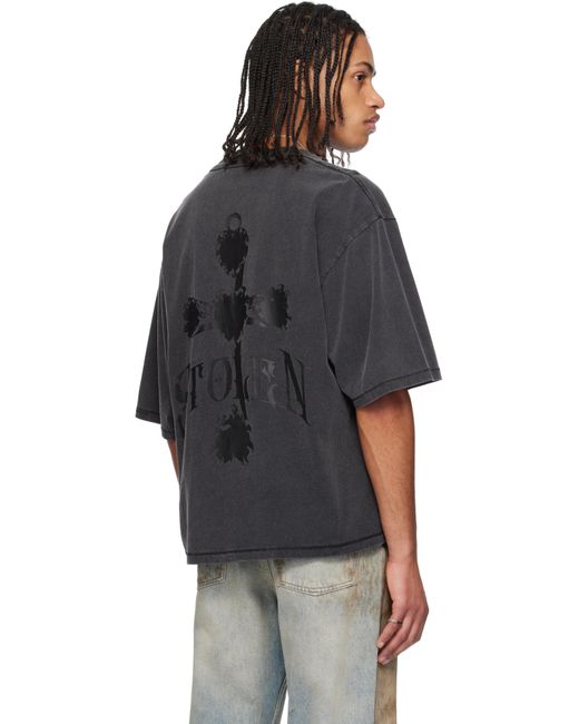 メンズ Stolen Girlfriends Club ブラック Gothic Cross Tシャツ Black