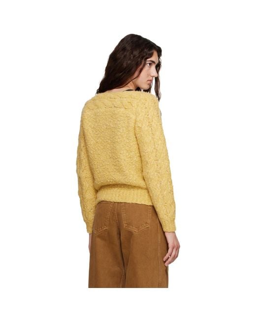 Isabel Marant Yellow Ponara Pullover Sweater