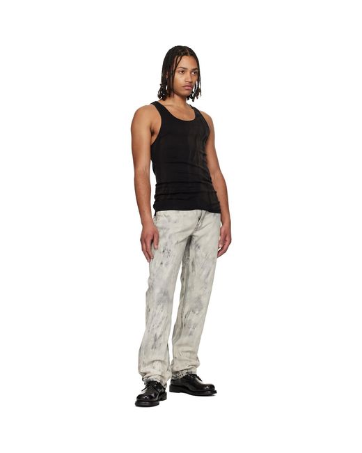 ALEXANDER DIGENOVA Black Faded Tank Top for men