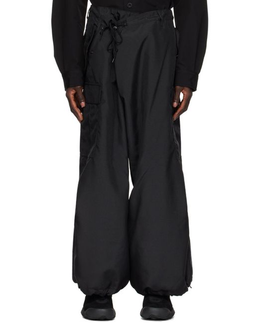 Pantalon cargo noir à cordons coulissants Junya Watanabe pour homme en coloris Black