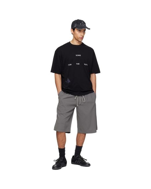 Song For The Mute Black Logo Oversized T-Shirt for men