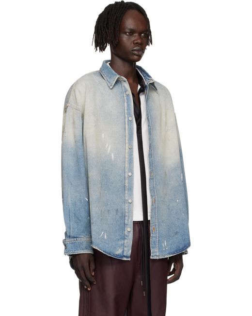 Acne Black Button-Up Denim Shirt for men