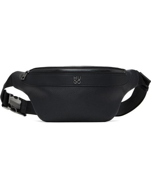 HUGO Black Logo Hardware Belt Bag for men