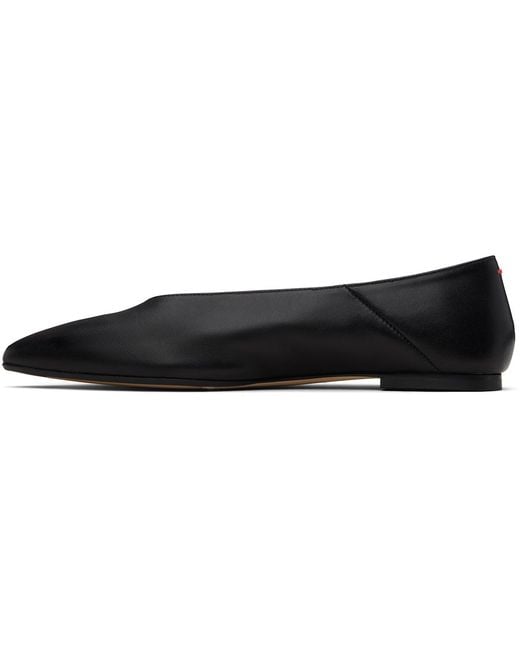 Aeyde Black Moa Pointed-Toe Flats