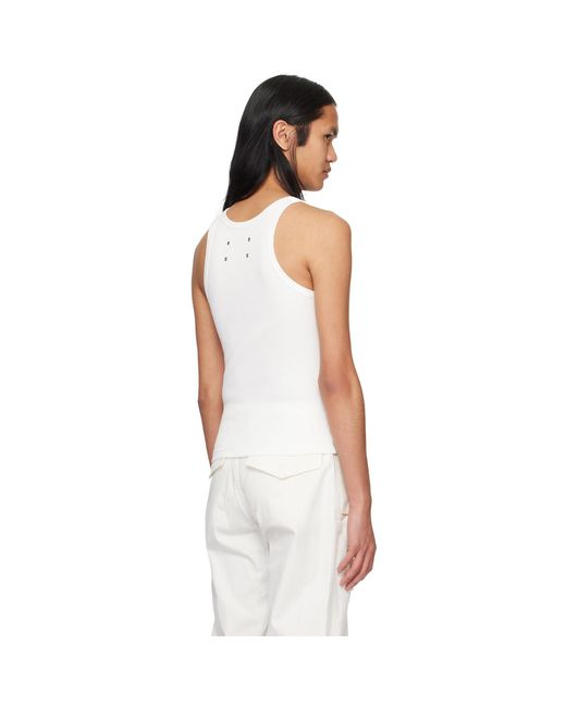 Dion Lee Black White Rivet Tank Top for men