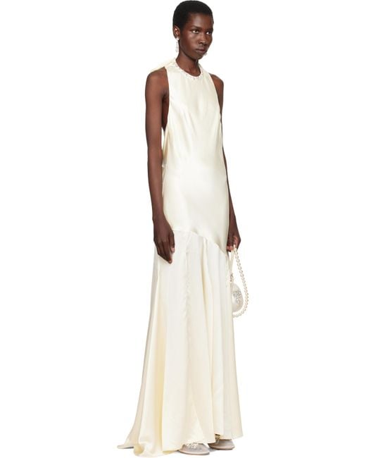 Simone Rocha Black Ssense Exclusive Bridal Capsule Silk Satin Bow Maxi Dress