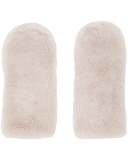 Meteo by Yves Salomon White Off- Convertible Mittens