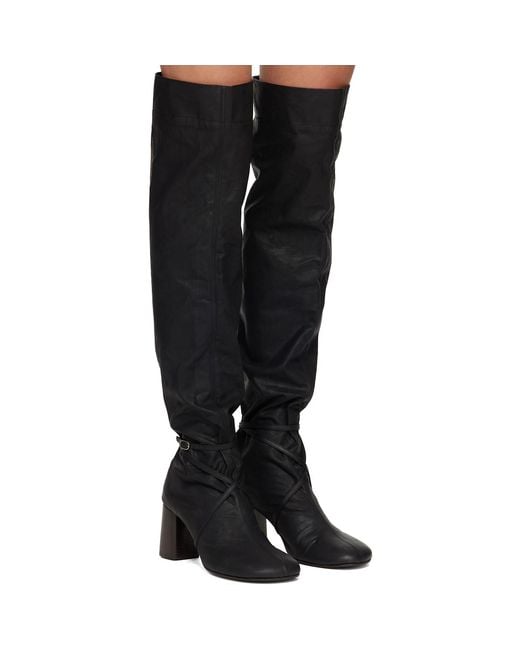 Lemaire Black Knotted Anatomic 80 Boots
