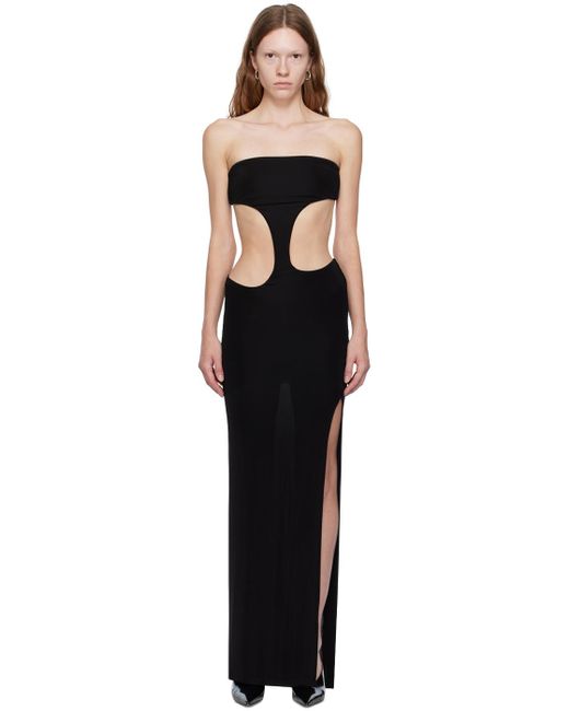 Louisa Ballou Black Carve Maxi Dress