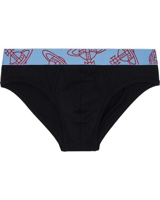 Vivienne Westwood Black Two-Pack Slip Band Briefs for men
