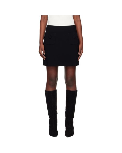 Max Mara Black Pagine Miniskirt