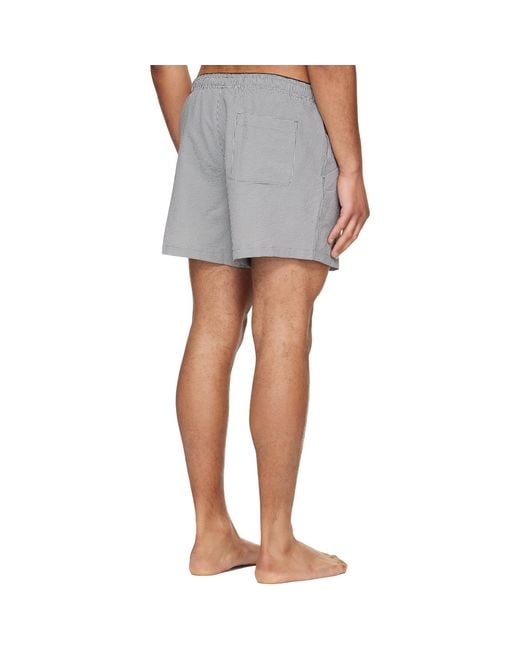 Our Legacy Blue Boxer Swim Shorts for men