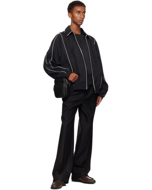 Lacoste Black Oversize Track Jacket for men