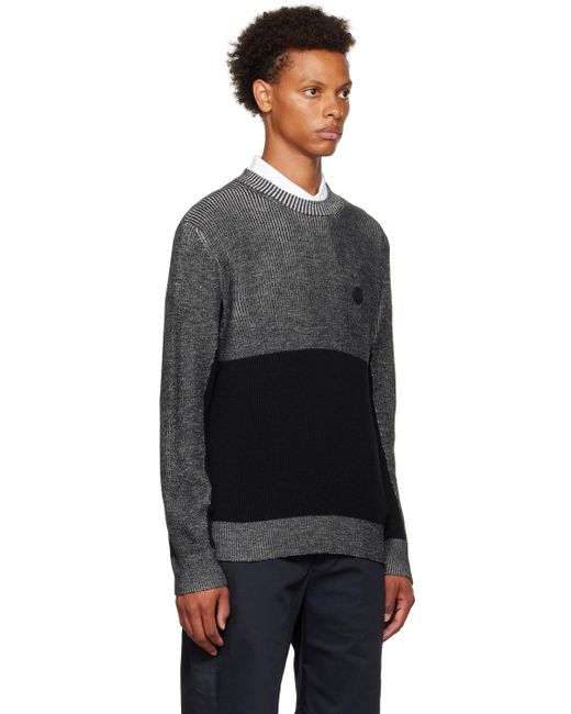 Moncler Black Rib Sweater for men