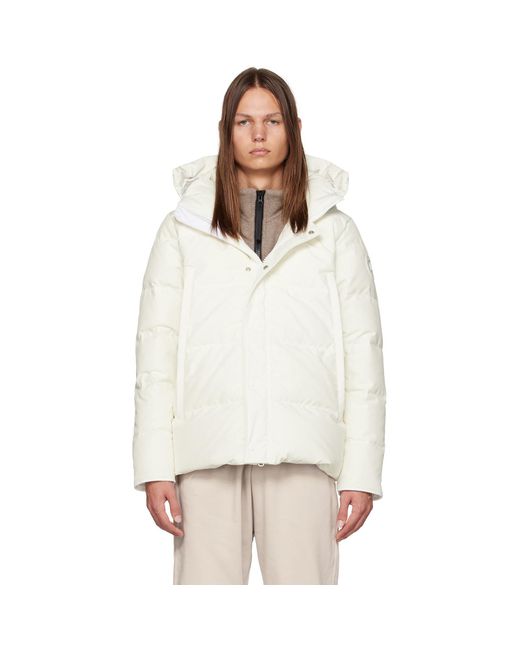 Canada Goose White Humanature Wyndham Down Jacket for men