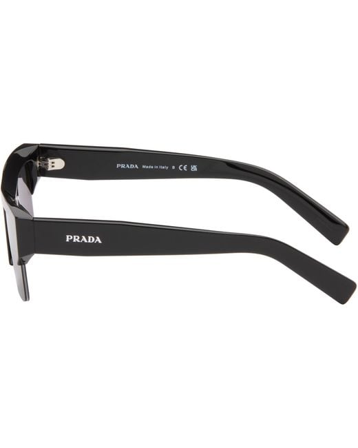 Prada Gray Square Sunglasses for men