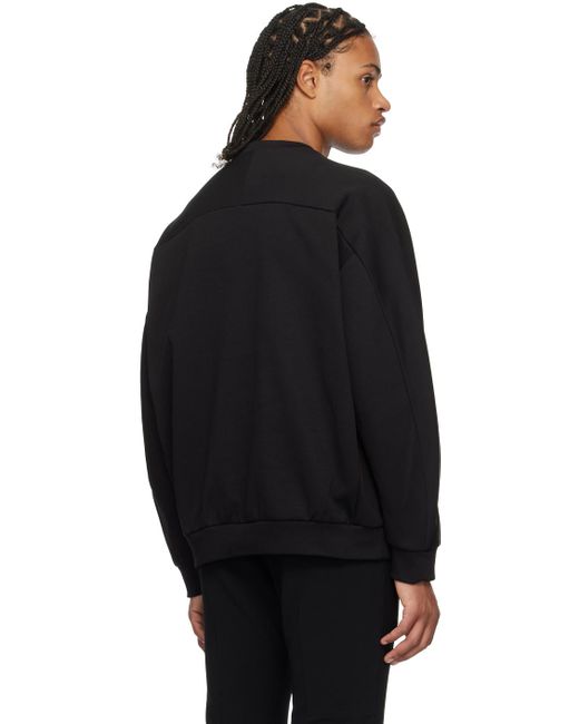 Attachment Black Paneled Sweatshirt for men