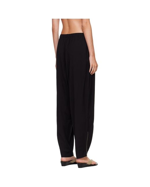 Cordera Black Viscose & Wool Lounge Pants