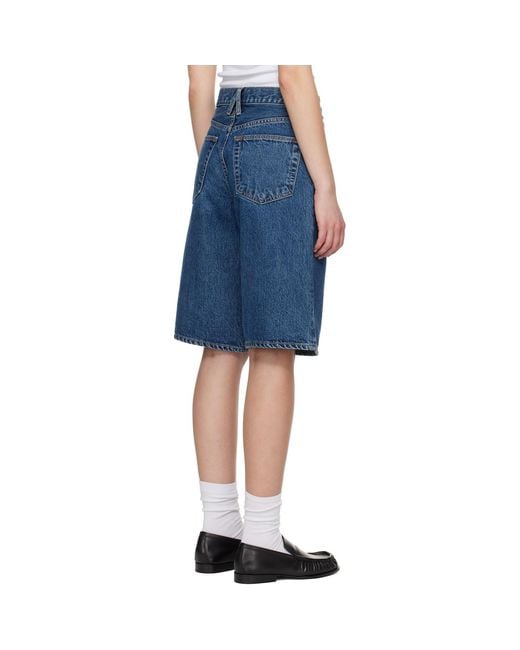 SLVRLAKE Denim Blue Baggy Grace Denim Shorts