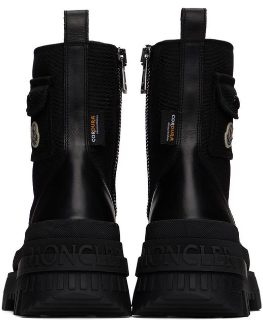 Moncler Black Konture Pocket Boots for men