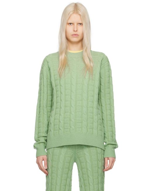 Acne Green Cable Knit Sweater