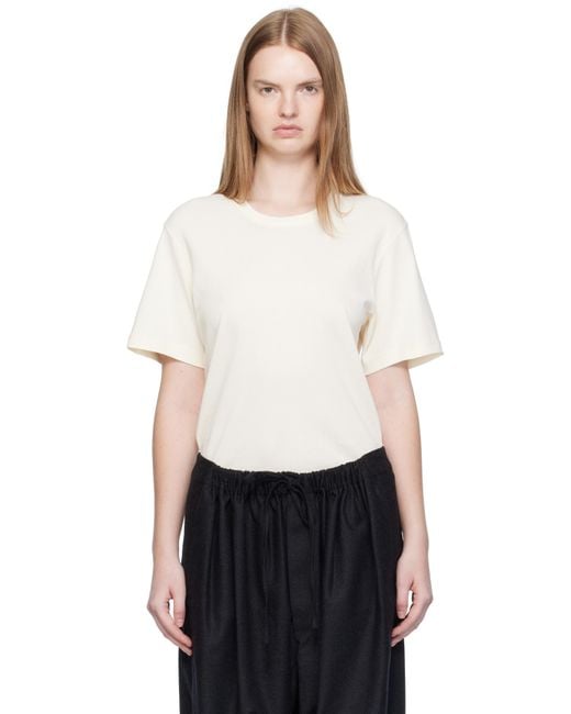 Lemaire Black Off- Rib T-Shirt