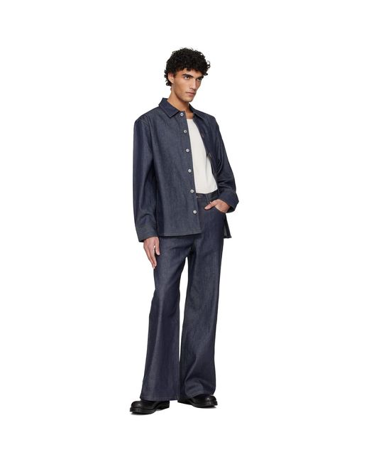 A.P.C. Blue Japanese Denim Jacket for men